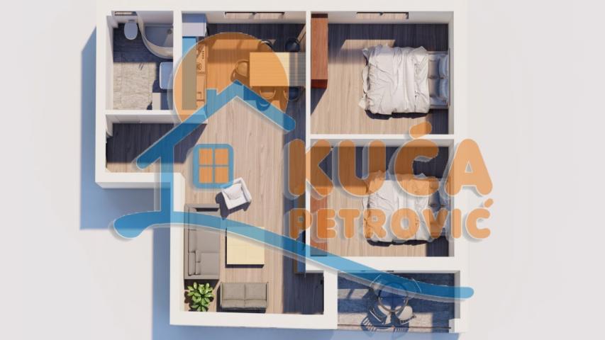 Novogradnja na Ledenoj Steni 62.99m2, prvi sprat, dvoiposoban stan