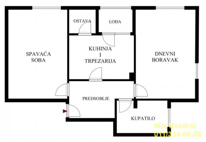 Čukarica, Novi Železnik - Darinke Radović, 59m2