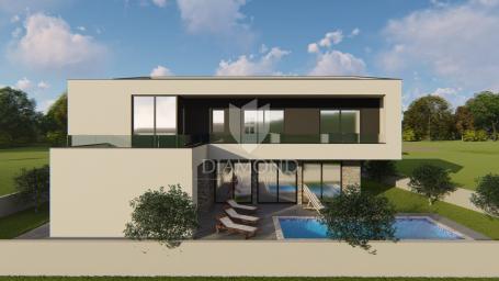 Pula, surroundings, luxury house with swimming pool
