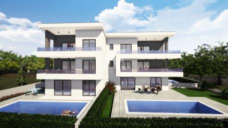 Malinska, Umgebung, neu gebaute Zwei-Zimmer-Wohnung mit Pool!! ID 439