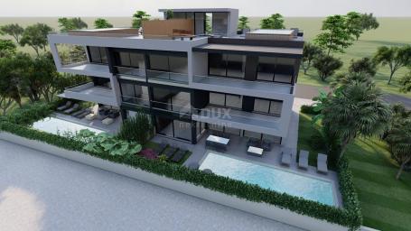 ZADAR, PRIVLAKA - Luxury apartment under construction, 1st row to the sea, S4