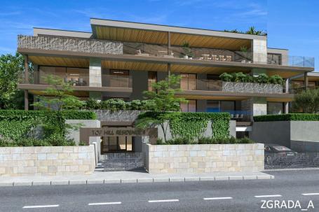 Istra, Novigrad, jednosoban stan s terasom na prvom katu NKP 60, 43 m2, moderna novogradnja