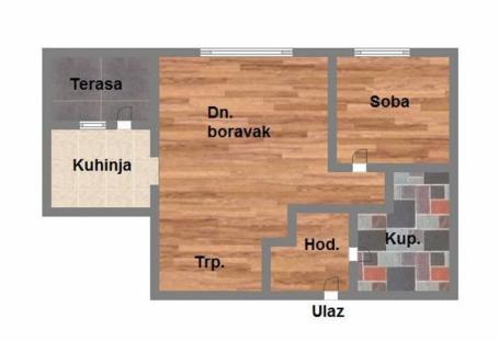  Novo naselje - Bistrica  Jednoiposoban Kvadratura 37 m2