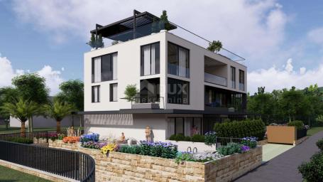 ZADAR, SUKOŠAN – Luxuriöse Wohnung im Bau, 1. Reihe zum Meer BS002
