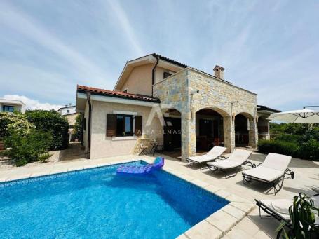 Linardići, new stone house with pool and sea view! ID 573