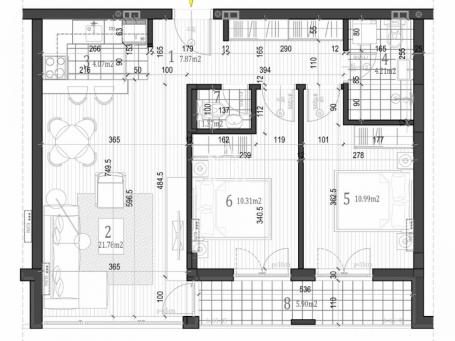 Trosoban stan, 65m2