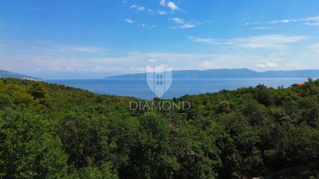 Labin, Rabac, building plot with sea view