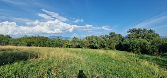 ISTRIA, PIĆAN - Beautiful complex of construction and agricultural land, view of Učka - complete pri