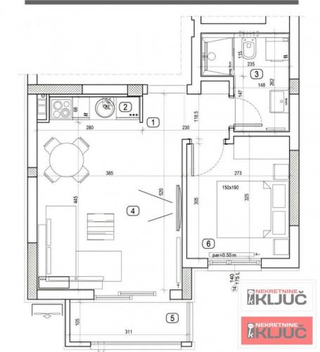 BULEVAR EVROPE, 38m2, Jednoiposoban sa pdv