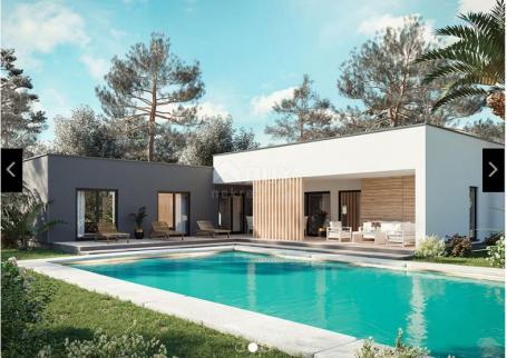 ISTRIA, LABIN - Building land with a building permit for a villa with a swimming pool