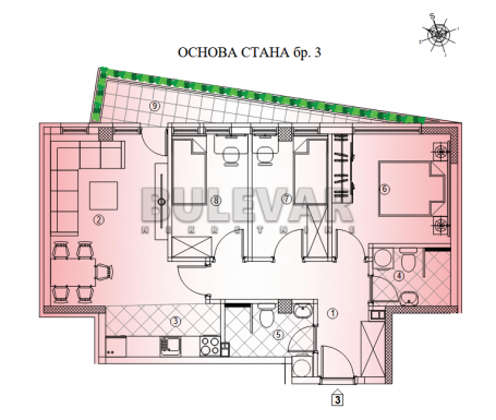 Novogradnja na Crvenom pevcu, 3. 5, 73 m2, povrat PDV-a