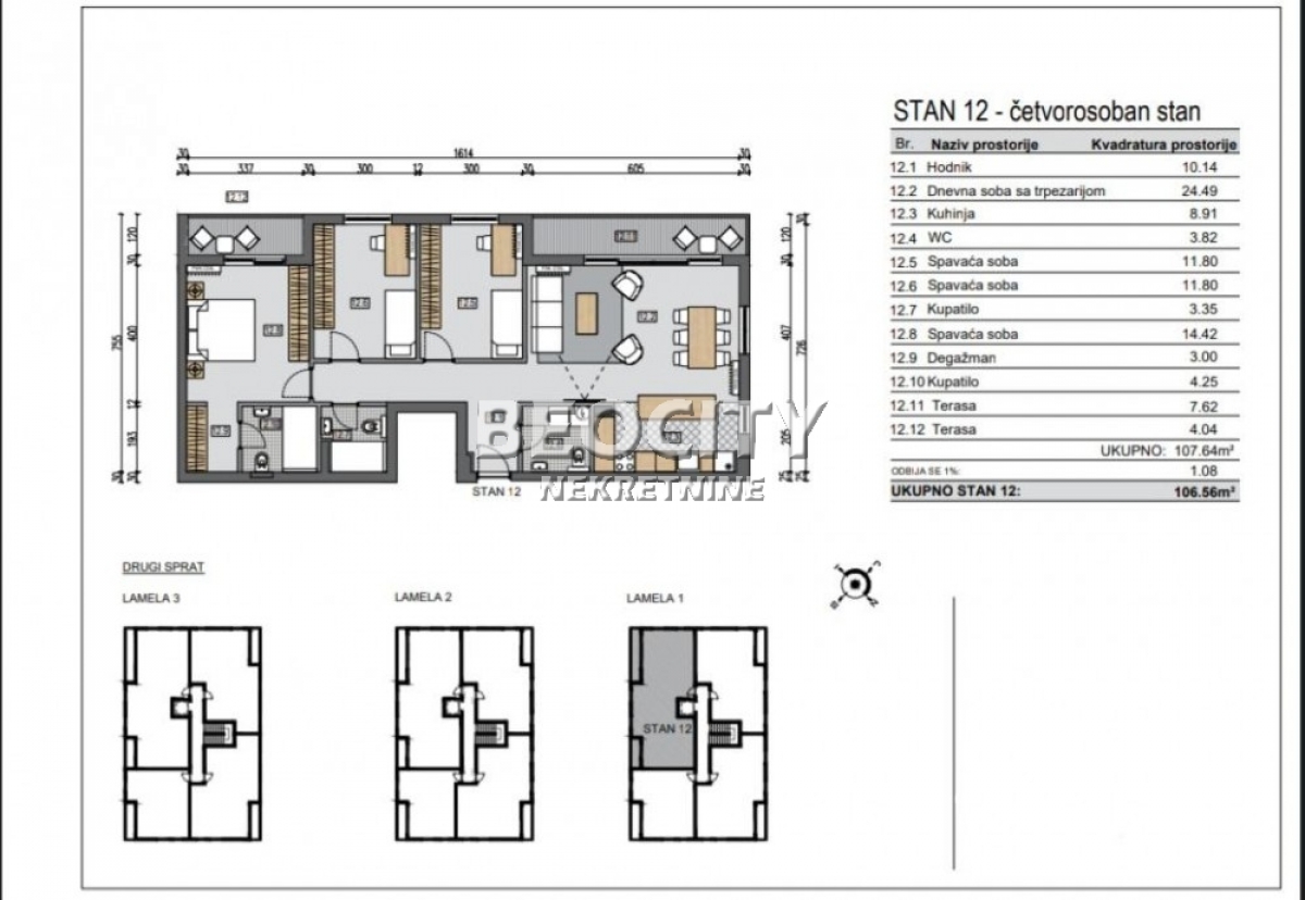 Zemun, Cara Dušana, Cara Dušana, 4. 0, 108m2, 344520EUR