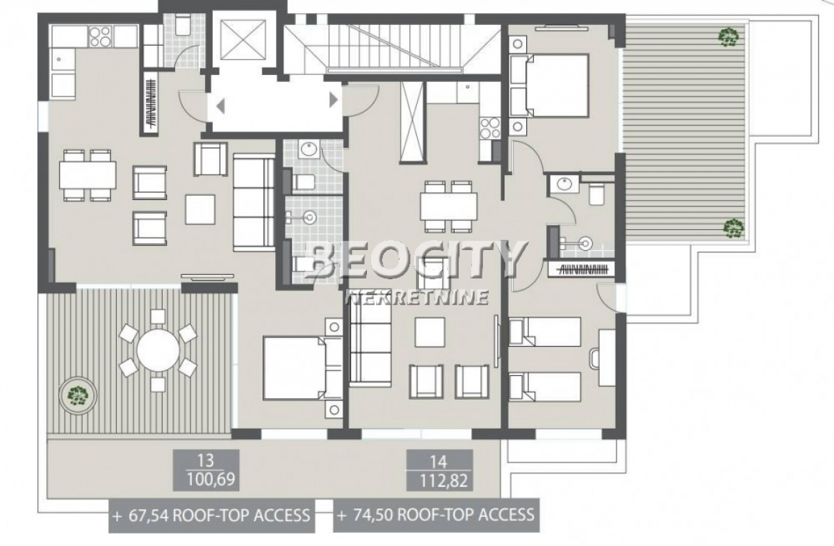 Tivat, Centar, Markuševina , 2. 0, 101m2, 355500EUR