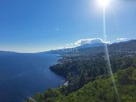 OPATIJA, IKA, OPRIĆ - Building plot 2212 m² with sea view for residential building, apartments, apar