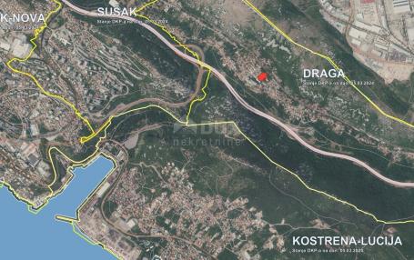 RIJEKA, DRAGA - Building plot with sea view, near the center of Rijeka