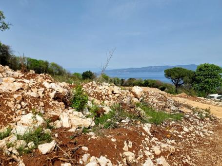 ISTRIEN, RABAC - Grundstück mit Meerblick und Baugenehmigung