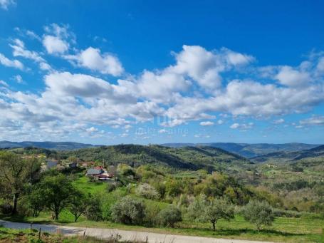 ISTRA, BUZET - Imanje s 4 stambena objekta i jednim poslovno-stambenim objektom, otvoreni pogled na 