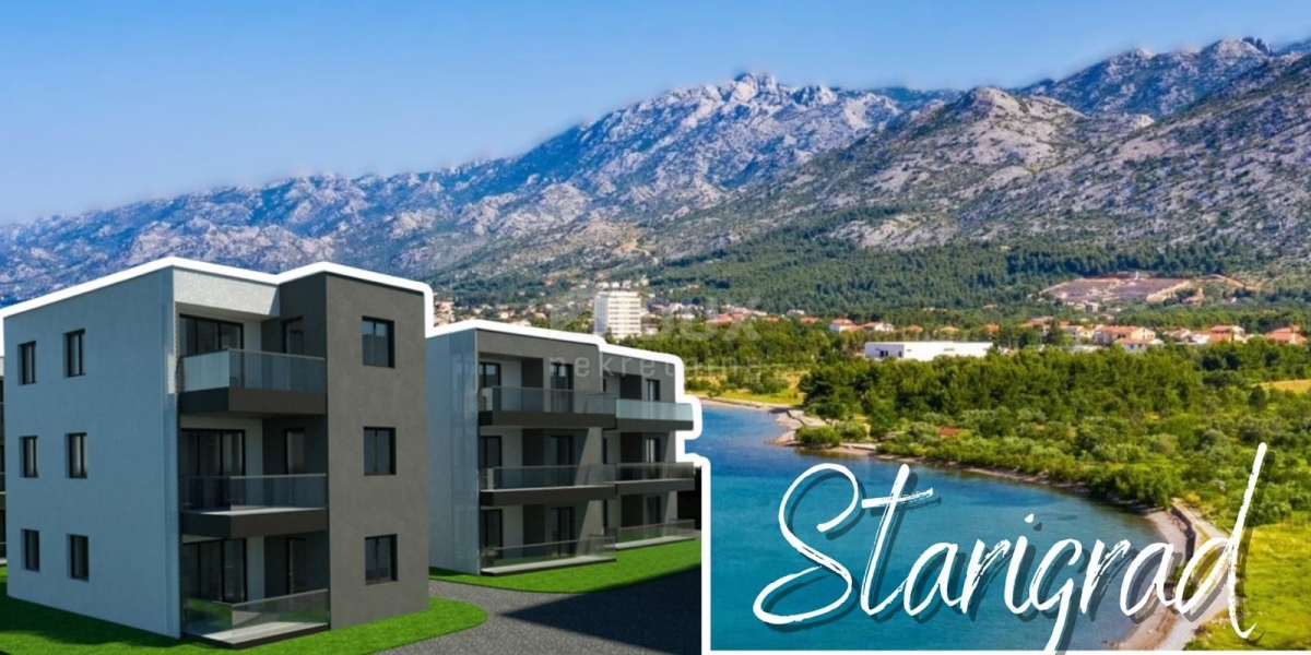 STARIGRAD, ZADAR – Gelegenheit! Neu gebaute Wohnung 200 m vom Meer entfernt