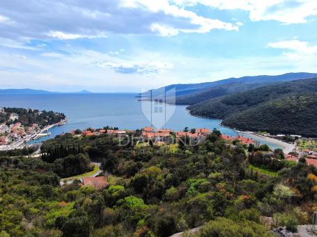 Rabac, građevinsko zemljište za izgradnju stanova, pogled more 