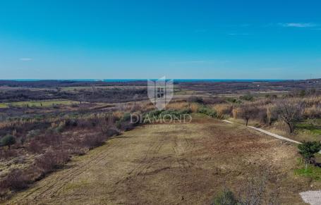 Buje! Prostrano zemljište sa panoramskim pogledom na more!