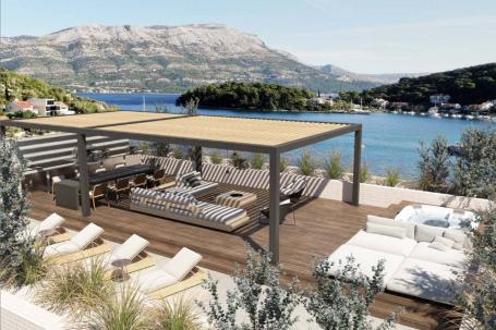 Korčula, luksuzan penthouse s pogledom na more, NKP 216m2