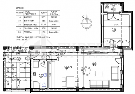 Stan u novogradnji, 53m2, preko puta hotela Tami Residence