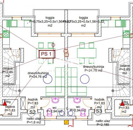 Ližnjan, kuća u nizu sa vrtom, parkingom i ostavom, 90 m2, novogradnja