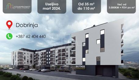 Wohnung Novi grad, Sarajevo, 62,30m2