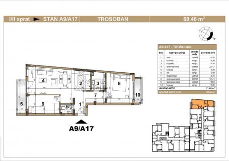 Dvoiposoban, širi centar, sa PDV-om