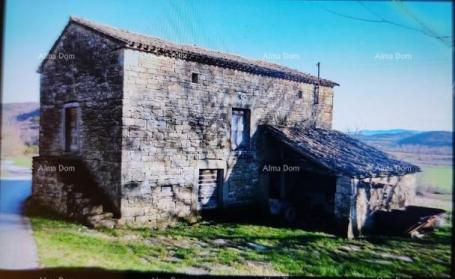 House Building plot with farm building.