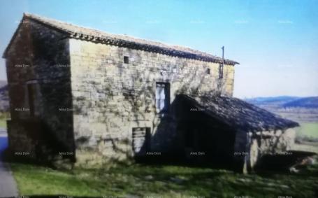 Stone house An Istrian stone house with land for sale, Cerovlje!