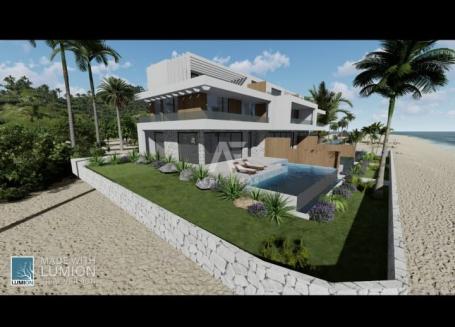 Stara Novalja, modern house in a row, first row from the sea! ID 562