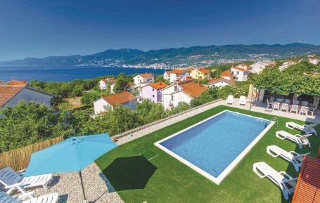 SRDOČI - MARTINKOVAC - Haus mit Pool und Panoramablick auf das Meer