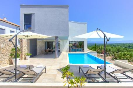 ISLAND OF KRK, TOWN OF KRK - Luxury villa with pool and sea view