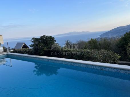 OPATIJA, POLJANE - Rustikalna vila od 300m2 s panoramskim pogledom na Kvarnerski zaljev