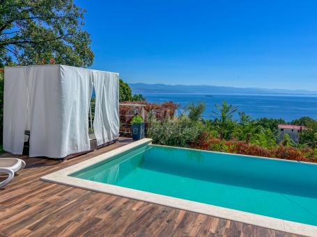 OPATIJA, LOVRAN - moderne Villa in der Nähe des Meeres und Opatija, Panoramablick auf das Meer