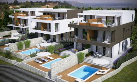 PAG, NOVALJA - Two bedroom apartment with pool in an urban villa,