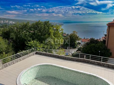 OPATIJA, ŠIRI CENTAR - predivan stan u novijoj zgradi, pogled na more, 97m2, bazen