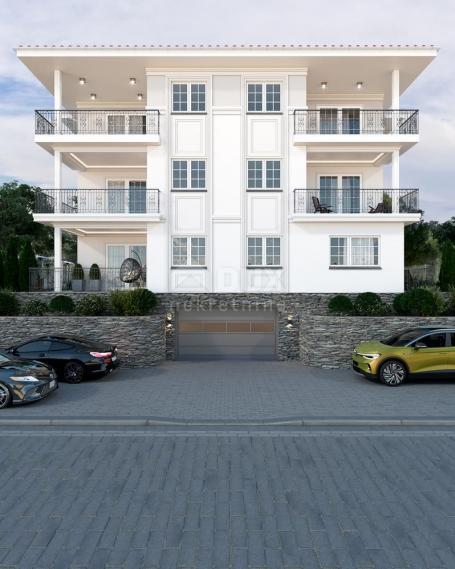 OPATIJA, IČIĆI - larger apartment in a new building with a swimming pool and a sea view near the bea