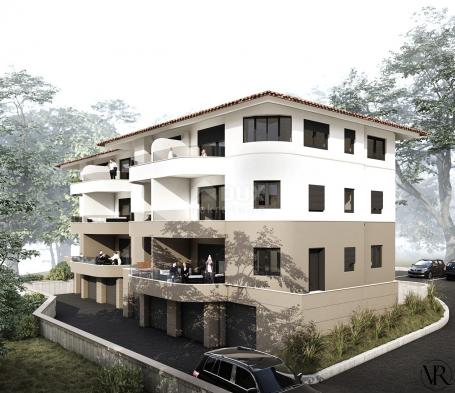 OPATIJA, IČIĆI – Apartment mit einem Schlafzimmer, Terrasse und Meerblick in der Nähe des Strandes u