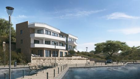 INSEL KRK - Luxusapartment mit Pool, erste Reihe zum Meer