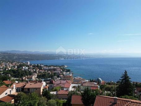 OPATIJA, CENTER - land for a villa 400m2 above the center of Opatija with a building permit, panoram