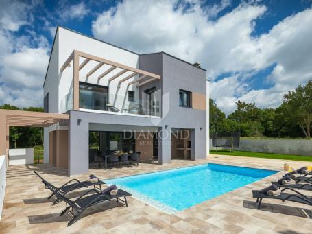 Barban, Umgebung, neu gebautes Ferienhaus mit Pool