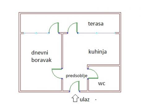 NOVI BEOGRAD BLOK 45 47m2 , T , 120000e