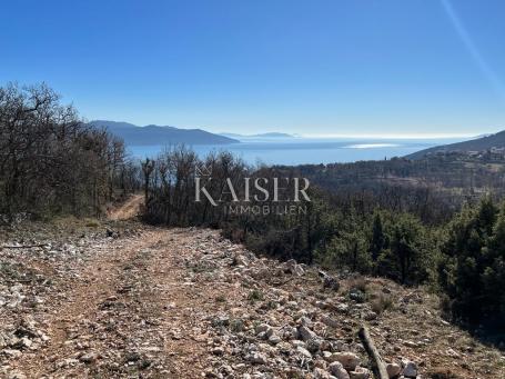 Opatija, Brseč - Ackerland mit wunderschönem Blick auf das Meer