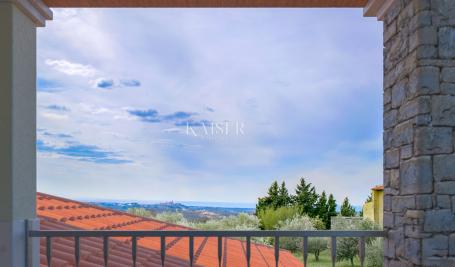 Istria, Momjan - a villa with a panoramic view of the sea and nature