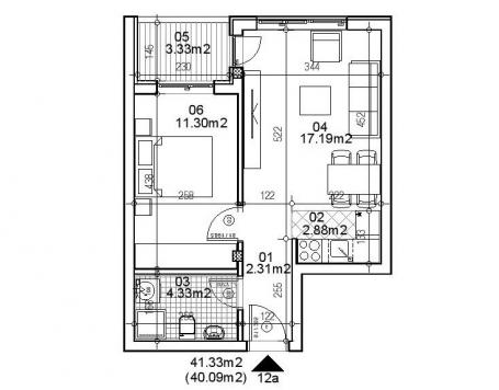 NOVI SAD - TELEP - 39. 43 m2