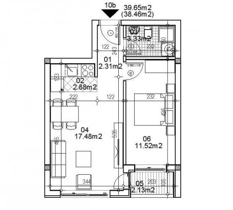 NOVI SAD - TELEP - 38. 64 m2