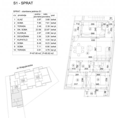 NOVI SAD - VETERNIK - 65. 82 m2