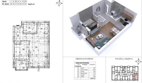 NOVI SAD - KEJ - 40. 07 m2